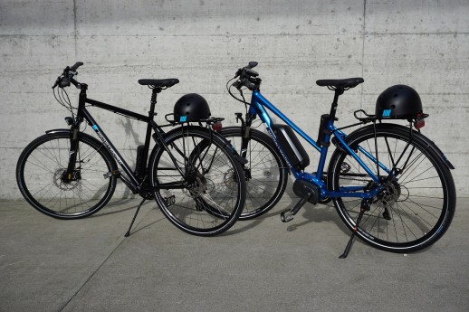 Nouveaux vélos et vélos électriques d’entreprise sur le site de Zurich Oerlikon (Photo: Amstein + Walthert AG)