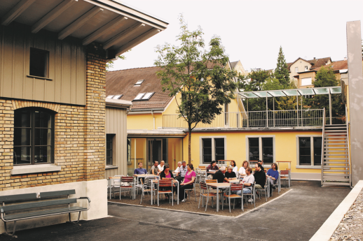 La terrasse du restaurant au Drahtzug (photo : Drahtzug)