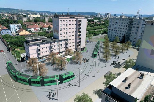 Le projet de tram transfrontalier de Bâle remporte le prix VCÖ 2016 (Photo: Canton de Bâle-Ville) 